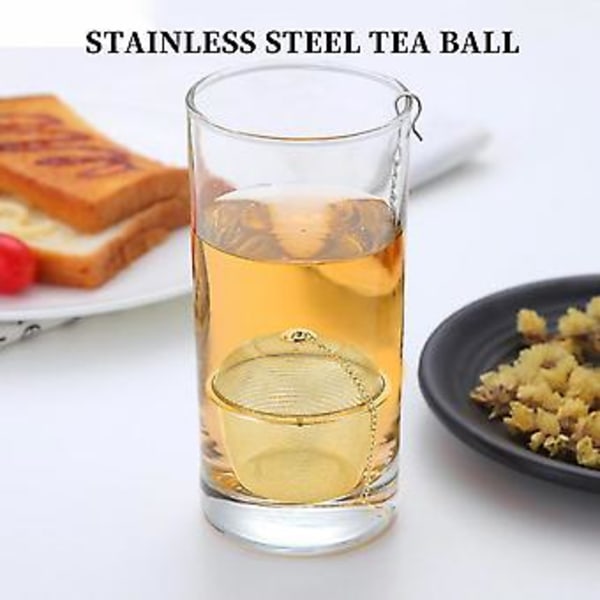 Extra Stor Rostfri Twist Lock Mesh Te-kula Te-sil med Krok och Kedja