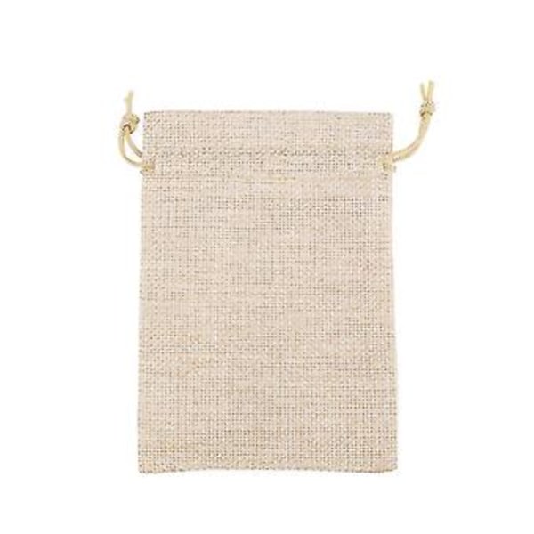 40 Stykker Jute Sekker Med Snøring, 13cmx10cm Gave Smykke Poser