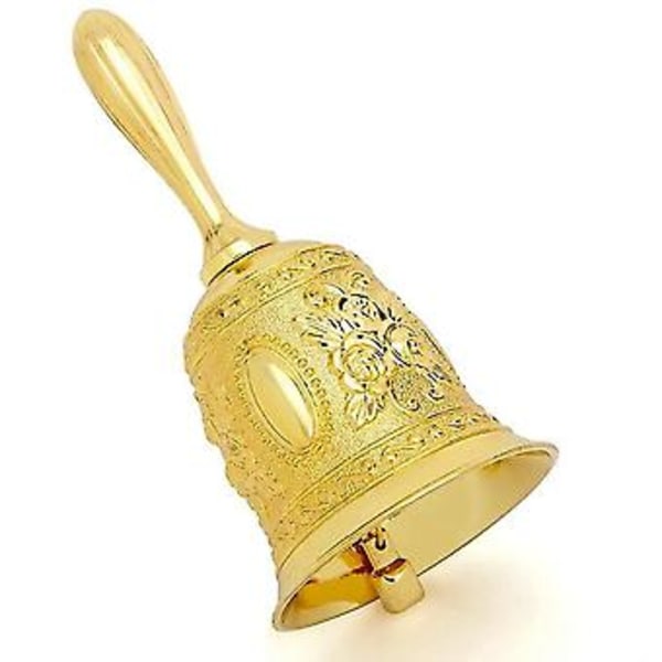 Handgraverad handklocka för bröllop, skola, jul, larm och sängliggande, guld