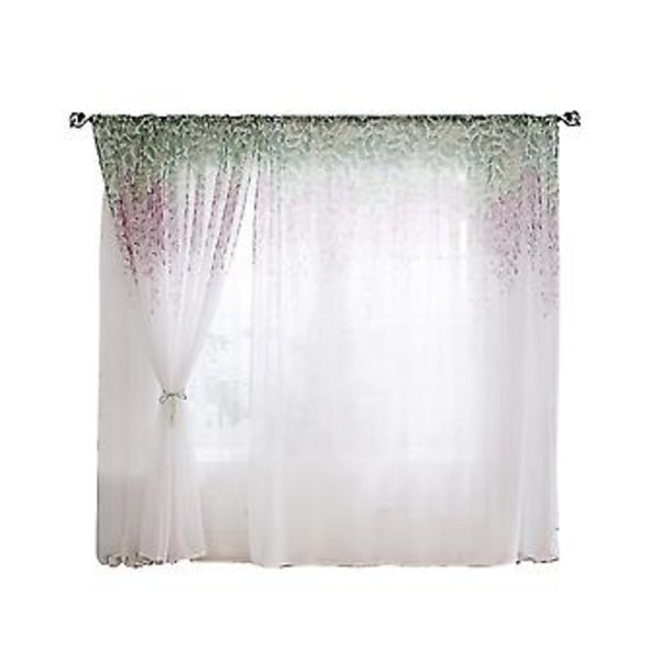 Polyester Fönsterkappa Voile Sovrum Vardagsrum Dekor (Lila)