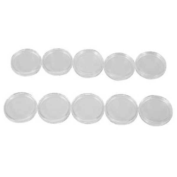 10 kpl Pieni pyöreä läpinäkyvä muovinen kolikkokapselilaatikko 33mm