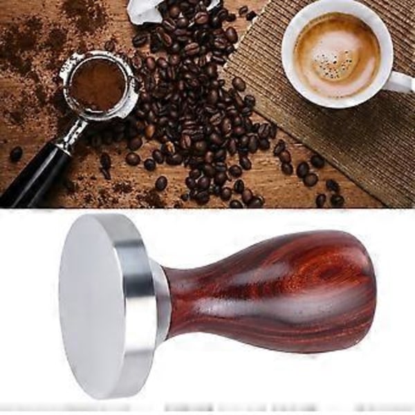 Kaffetillbehör, 58mm Platt Bas Rostfritt Stål Kaffepress Kaffepress Bevisad Prestanda