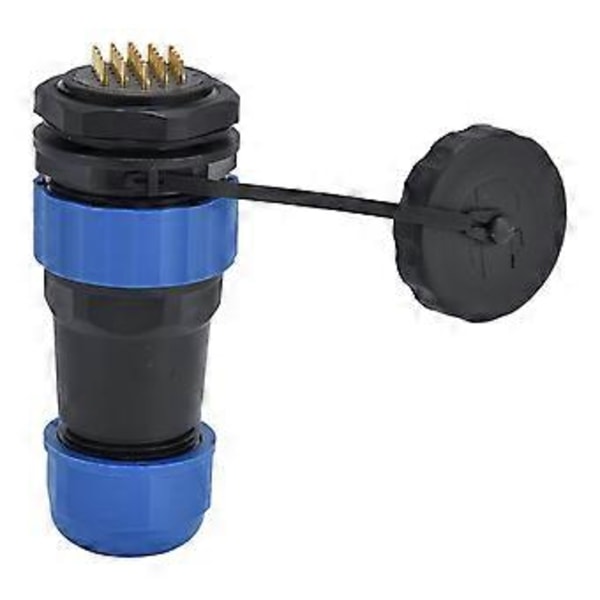 Vanntett Kobling Bakmutter IP68 Luftfart Strømkontakt 250V 5A for Kabel SP28
