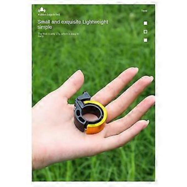 Svart Cykelklocka Superhög Mountainbike Universal Klocka Osynlig Signalhorn Cykelutrustning Tillbehör (31.8)