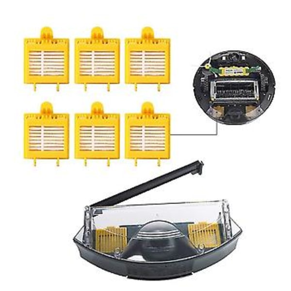13 Redningssett for Roomba 700-serien (700, 760, 770, 780, 790) - Tilbehørssett (sidebørster, filtre, Cerda-børste og etc.) for robotstøvsuger.