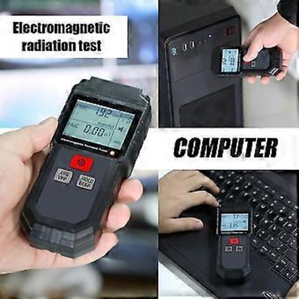 Bærbar Håndholdt Digital LCD Elektromagnetisk Tester Elektrisk Felt Magnetisk Felt