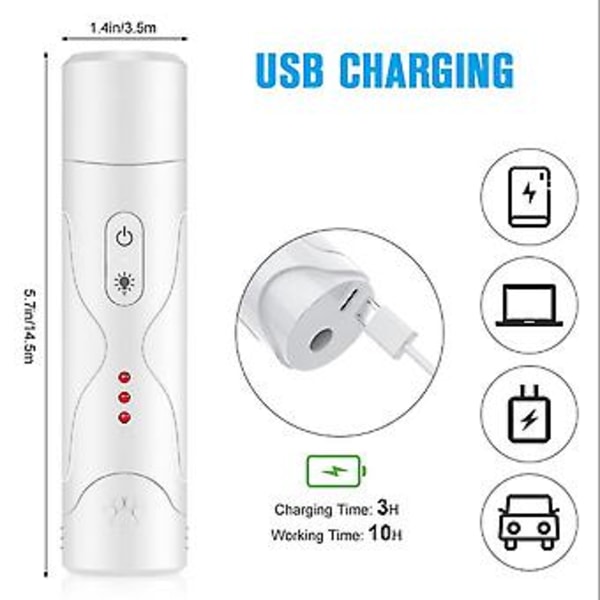 Elektrisk hundnagelklippare Uppladdningsbar USB-laddning Låg Ging Trimmerverktyg