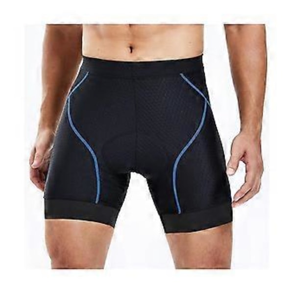 Cykeltights för män 4d Vadderade Cykelbyxor med Anti-Leg Grips För Cykelklubb Blå