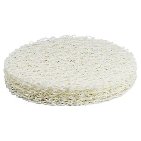 Runda Bordstabletter i Pappersfiber, Vävda, Dekor 38 cm, Set om 12 (vit)