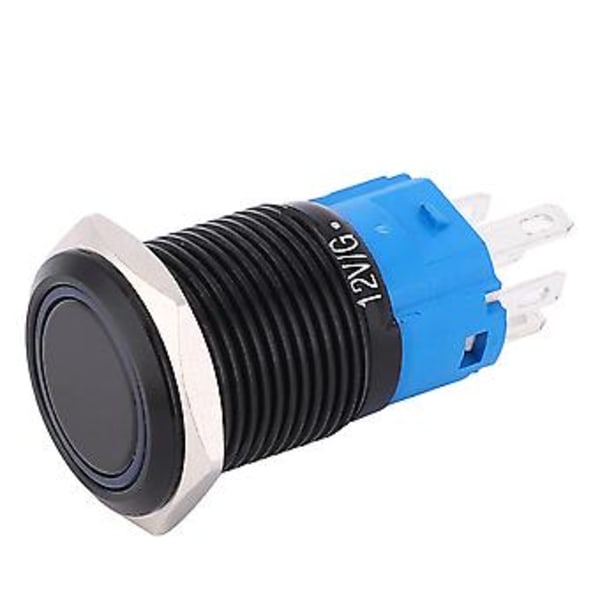 2 st Självlåsande IP65 Vattentät Metallknappsbrytare med Lampa 16MM AC 24V för Kontrollelement Vit