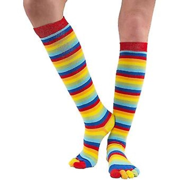 Toetoe - Kvinnor Viktiga/vardagliga Stretchiga Knähöga Mjuka Bomulls Sömlösa Enfärgade/randiga Tåstrumpor, Hygieniska, Andningsbara