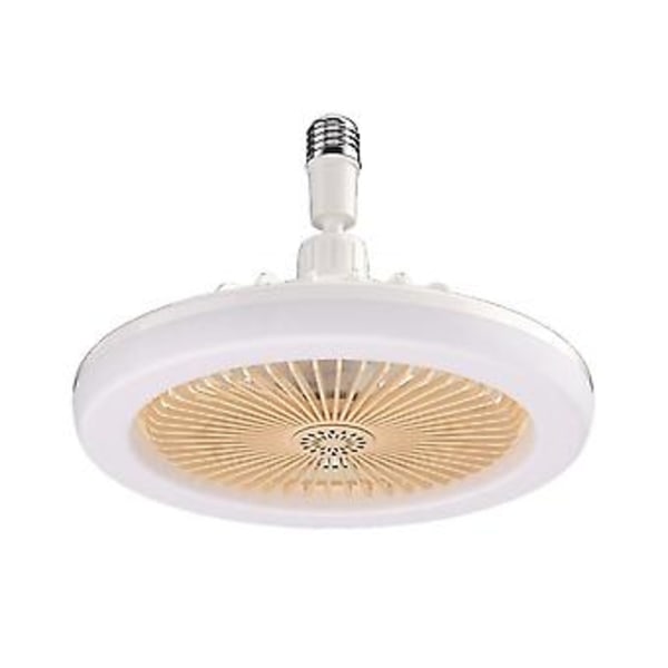 Kattotuuletin Kaukosäätimellä ja 30W LED-lampulla Hiljainen Kattotuuletin E27 Muunnin B