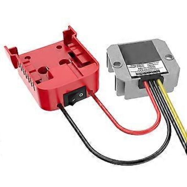 Adapter lämplig för 18V litiumbatteriadapter + DC-DC Buck (12V, 10A, 120W) med säkring