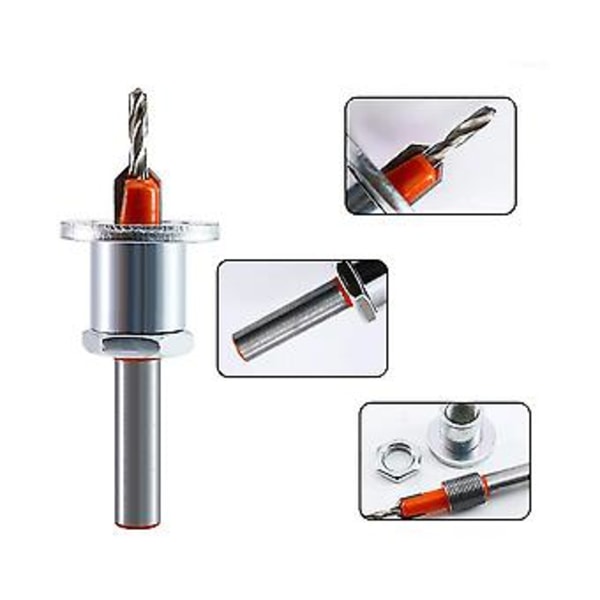 4st 2.8-3.5mmx8mm Hss Bläck Bit Router Bit Skruv Ctor