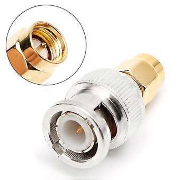 SMA-BNC-JJ RF Koaksial Koaks Adapter SMA Hann til BNC Hann Plugg Rett