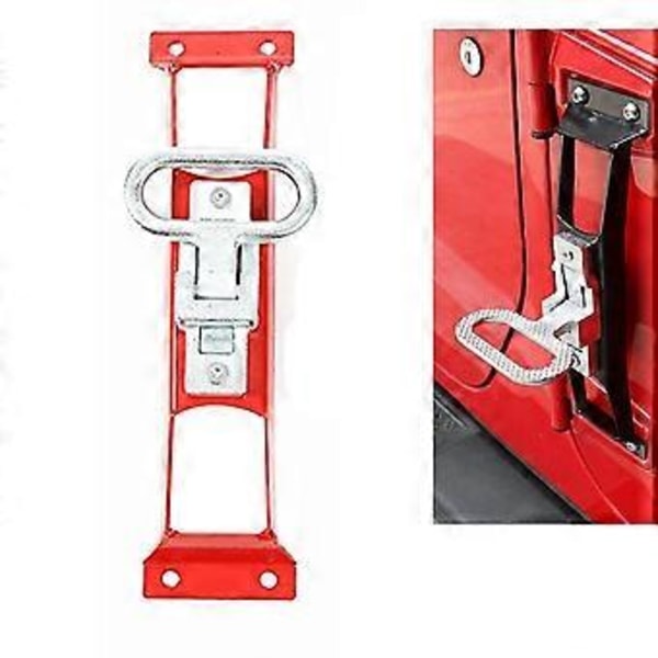 Fotsteg Dørtrinn Dørhengsle Fotpedal For Wrangler Jk Jku Unlimited Klatring Løpebrett Fotplate Rød