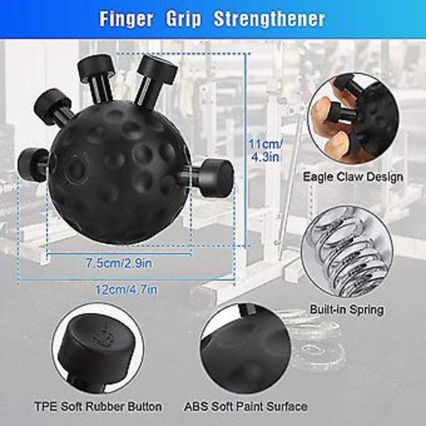 Finr Hand Er Grip, justerbar Hand Grip Tränare Er,b