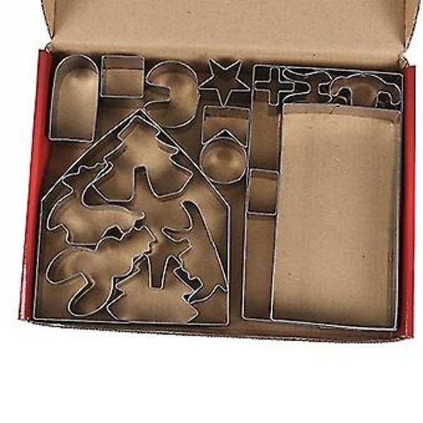 18 stk. 3D Pepperkake Rustfritt Stål Scenario Ie S Sett Kjeksmug