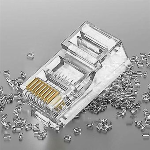 100 st Rj45 Ethernetkablar Modul Kontakt Nätverkskontakt För Utp