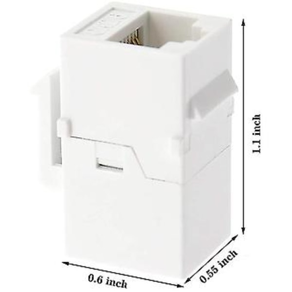 Ethernet-liitin, 20 kpl Cat6 Rj45 -liitin, naaraspuoliset inline-liittimet