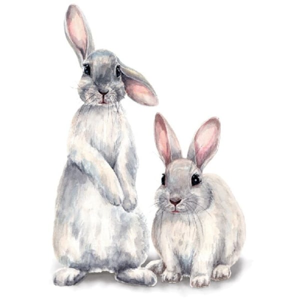 Söta kaniner Dekal Barnrum Heminredning Avtagbar tapet Vardagsrum Sovrum Väggmålning Kanin klistermärken