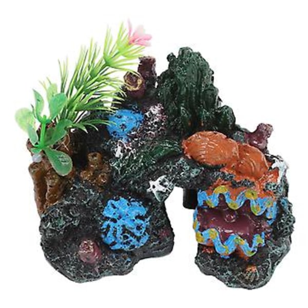 Korall Akvarium Ornament Harpiks Korall Akvarium Dekorasjon Fiskehus for Søvn Hvile Gjemme og Lek