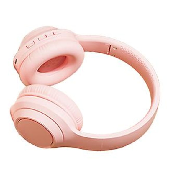 Bluetooth Trådlöst Gaming Headset Multifunktion HiFi Stereo Brusreducerande Stark Bas Bluetooth Hörlurar Persikorosa