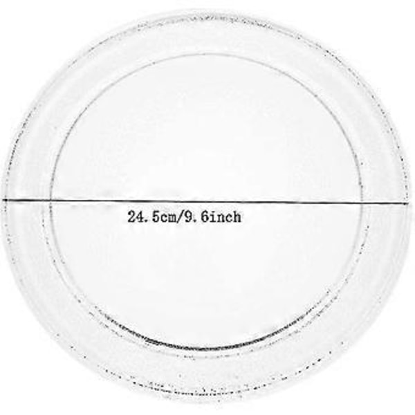 Mikrobølgeovn Glasplade Mikrobølge Glasplade Drejeskive Plade Udskiftning Flad Bund Glasbakke 24,5cm/9,6 Tommer (flad Bund)