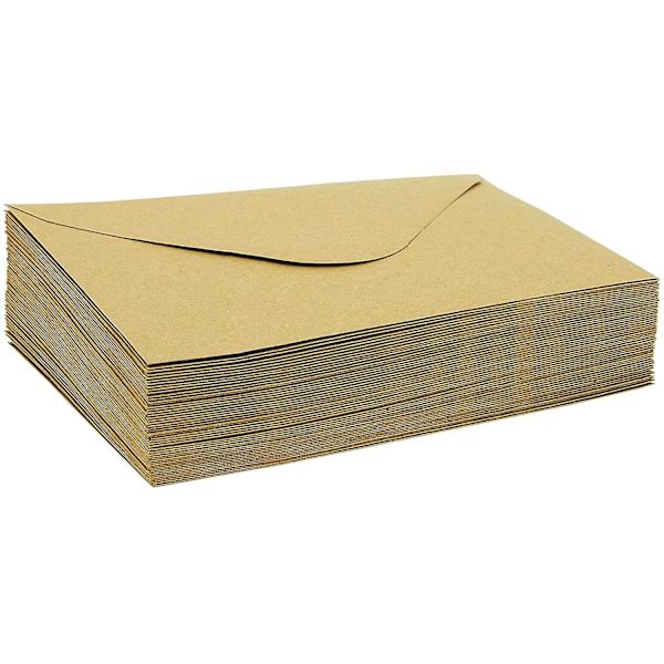 4x6 Kraftpapperskuvert för babyshower, födelsedagsfest, bröllopsinbjudningar (4,6 x 6,3 tum 50-pack)