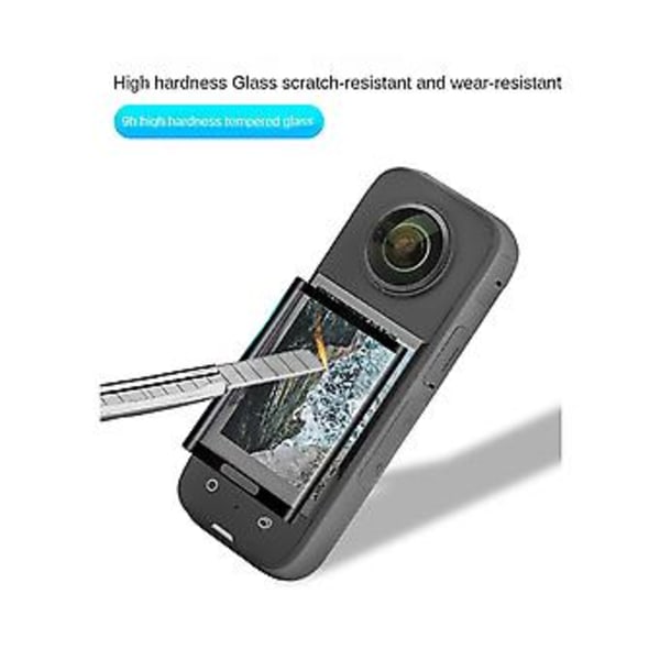 För Insta360x3 Härdat Glas HD Skärmskydd 2st Böjda Skyddsfilmer Tillbehör