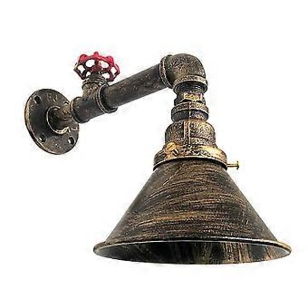 1 st Vintage Industriell Rustik Väggbordslampa Steampunk Metall Vattenrör Tak Väggbordslampor