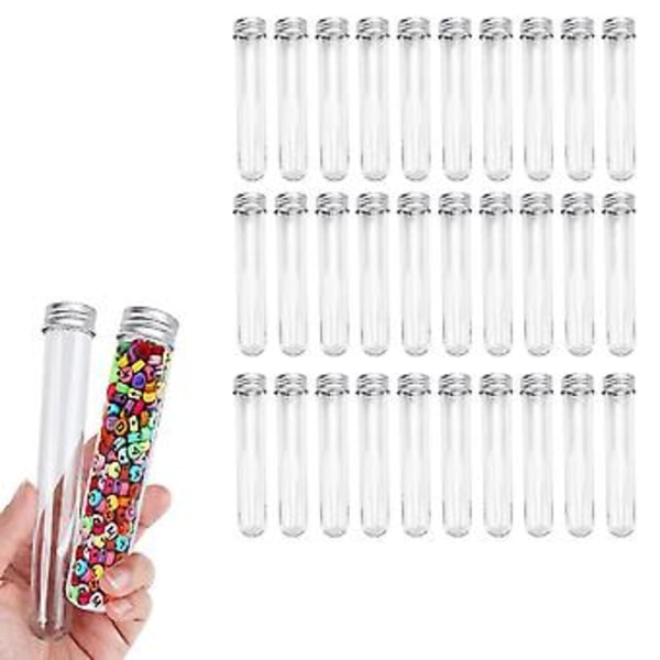 30 st Rör 45ml Rör Enkla Rör Med Lock Transparenta Rör