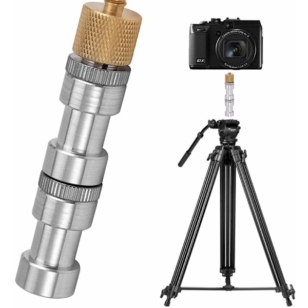 Tripod Skrue 22 Stykker 1/4 Tommer og 3/8 Tommer Messing Skrue, 1/4 til 1/4 Tommer Skrue Adapter, 1/4 til 3/8 Tommer Skrue Konverter til Kamera, Stativ, Monopod