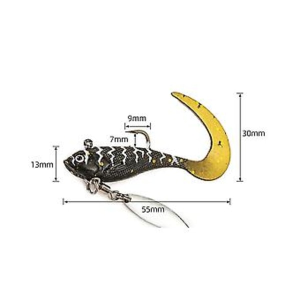 Myk Swimbait Paddle Tail Lokkemat Myk AgnPaddle Tail Swim Bait For Ørret Gjørs Abbor