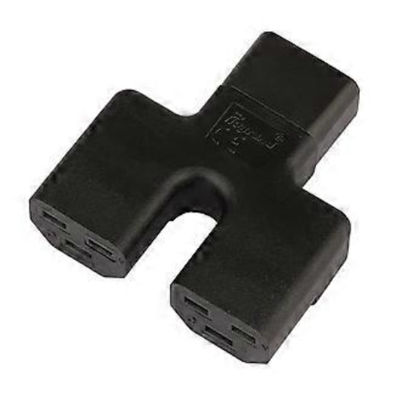 IEC320 C14 Hane till Dubbel C21 Hona Y-typ Splitter Förlängningsadapter