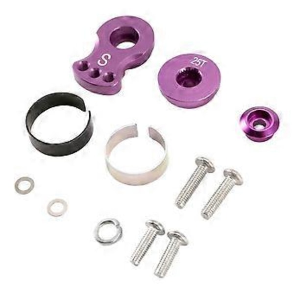 Metallinen 25T Säädettävä Servo Saver -varsi -4 Axial SCX10 1/10 RC-autoihin Helikopterimalliveneen päivitysosat, S, B