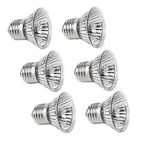 6 Pakke Varmepærer 50w UVA UVB Lamper Til Krybdyr, Skildpadder, Slanger