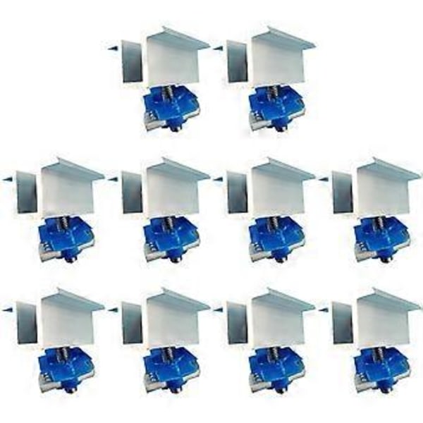 10 stk. Solcellepanel Midtklemmer Justerbar Monteringsbrakettklemme for Solcellepanel
