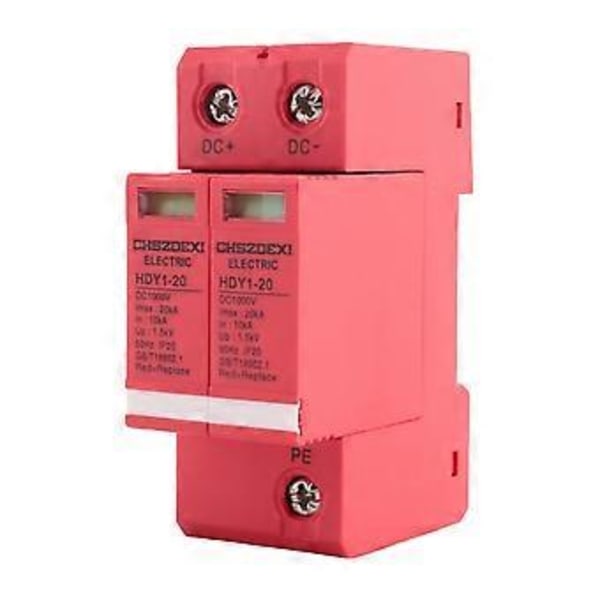 2P 20KA DC 1000V Elektriskt överspänningsskydd Strömbrytare Överspänningsskydd