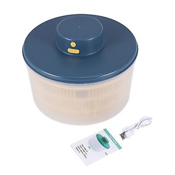 Elektrisk salatslynge - Salat- og grønnsakstørker, USB-oppladbar, Salat- og frukt-slynge