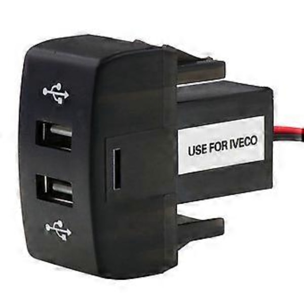 Auton kaksois-USB-laturi 5V 2.1A Auton USB-virtapistoke Autotarvikkeet kuorma-autoille Stralis Hi-Way Eurocargo