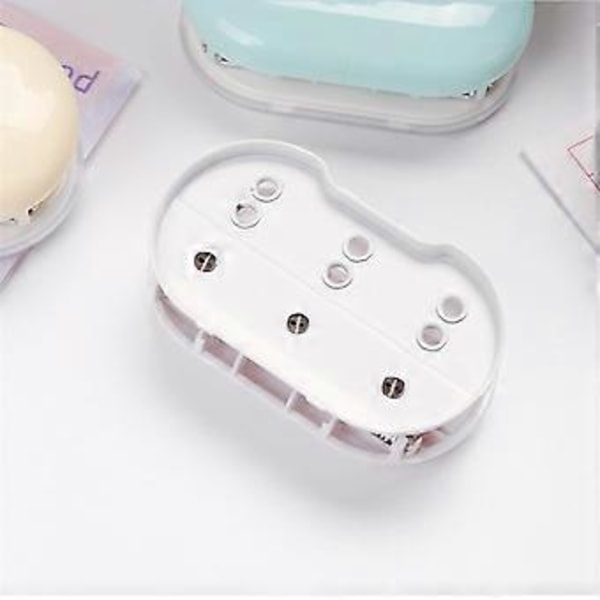 3-Reikäinen Paperinrei'itin Kannettava Mini Rei'itin DIY Kannettava Paperinrei'itin Opiskelijan Käsintehty Leikekirjan Rei'itin Pinkki