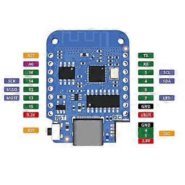 V4.0.0 - WEMOS WIFI Internet of Things Board Baserad på ESP8266 4MB Kompatibel med MicroPython Nodemcu