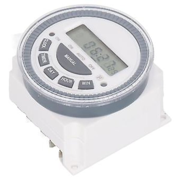 Digital Programmerbar Timer NO NC Høy Nøyaktighet Tidskontroll Bryter Relé AC200‑250V