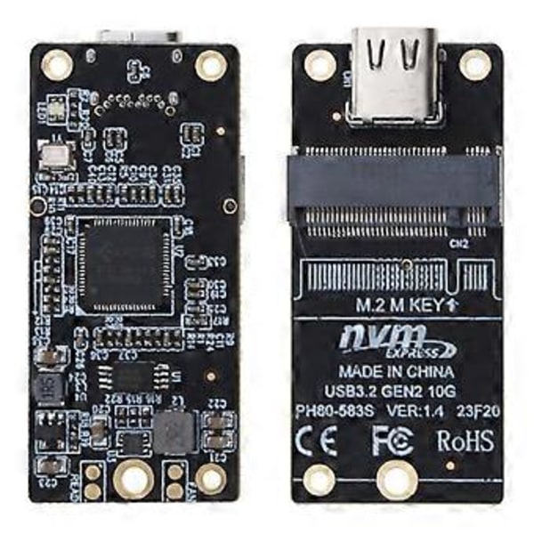 TYPE-C - M2 -sovitin M2 NVMe SSD -kotelosovitin M.2 M-Key - USB 3.1 Type-C