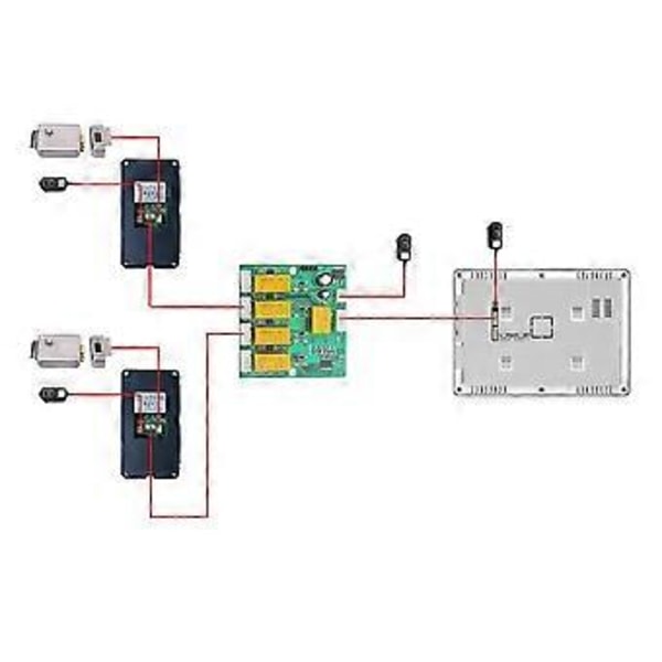För Hem Rvv4 Trådbunden Video Dörrtelefon Intercom Entry System 1 Monitor 2-4st Dörrklocka Kamera Multi Dörr Distributör