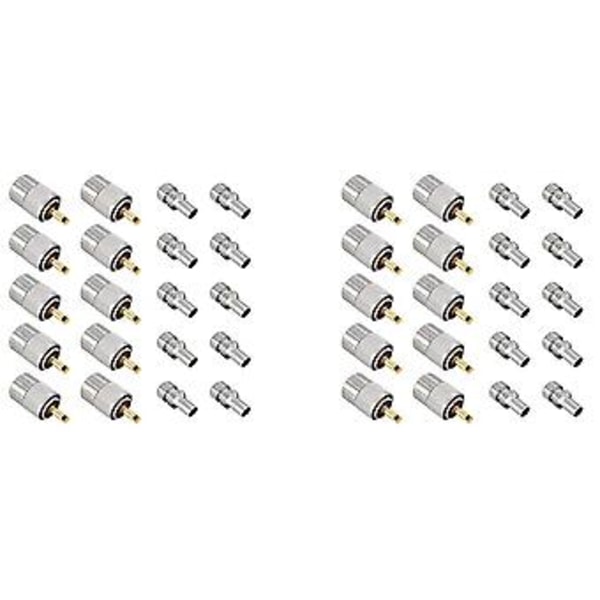 10-pack UHF/PL-259 lödkontakt med reducerare för RG8X, RG8