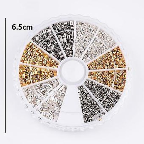 1.5 2.0mm 3 S Rör Krymp Ändpärlor Kit Sp Pärlor För Smyckestillverkning Fynd Tillbehör