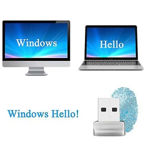 USB Fingeravtrycksläsare För Windows Säkerhetsnyckel Biometrisk Fingeravtrycksskanner Sensormodul För Ins