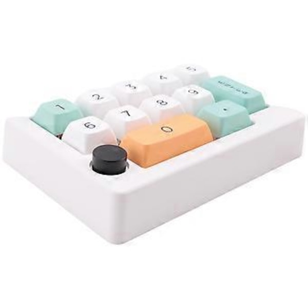 13 Taster Makro Programmerbar Hot Swappable Mekanisk Switch 7 Farve RGB Lys Gaming Mini Tastatur Numerisk Tastatur Hvid